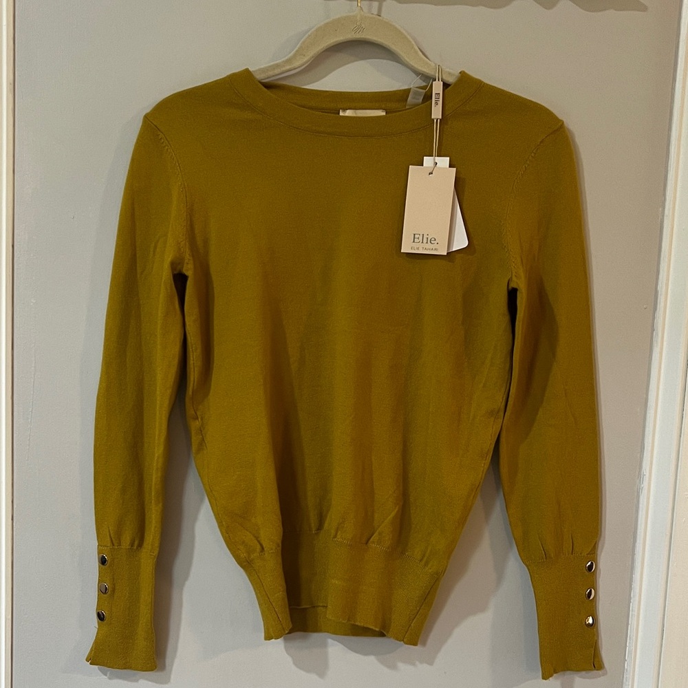 Elie Tahari Mustard Knit Top